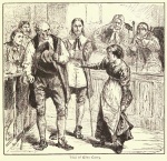 Illustration of the Giles Corey Trial 