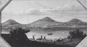 Trimount in 1630, painting by Samuel Lancaster Gerry, circa 1836