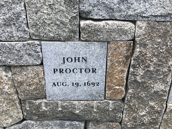 John Proctor's Memorial Marker, Proctor's Ledge Memorial, Salem, Mass