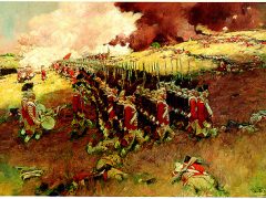 "The Battle of Bunker Hill" oil painting by Howard Pyle, circa 1897