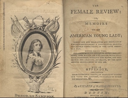 Deborah Sampson, title page of The Female Review, circa 1797
