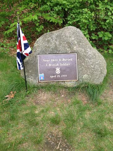 Grave of a British soldier killed in Lexington during the retreat to Boston after the battle of Concord. Located at the Paul Revere Capture Site, Lexington, Mass. Photo Credit: Rebecca Brooks