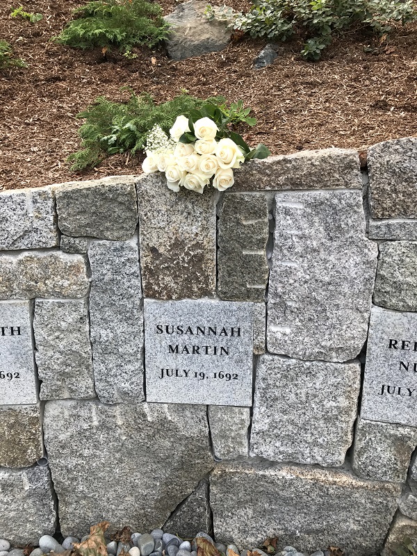 Susannah Martin Memorial Marker, Proctor's Ledge Memorial, Salem, Mass