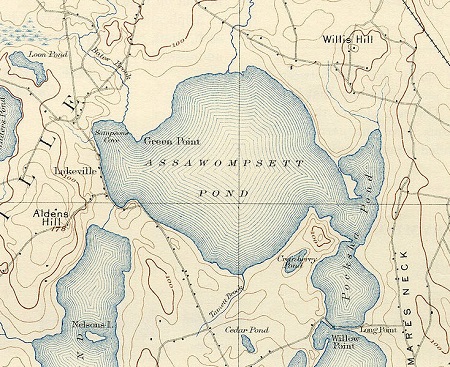 Map of the Lakeville area, circa 1893