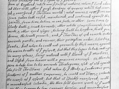 Front page of William Bradford's manuscript "Of Plymouth Plantation"