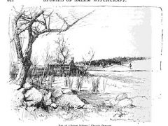 The meetinghouse of the first church in Salem Village, illustration published in the New England Magazine, Volume 5, in 1892