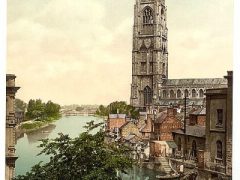 St. Botolph's Church, Boston, England, print circa 1890-1900