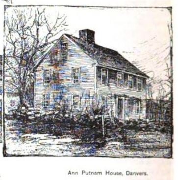 "Ann Putnam House, Danvers" illustration published in the New England Magazine Volume 5, circa 1892