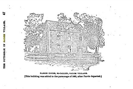 "Parris House, So Called, Salem Village," illustration published in Witchcraft in Salem Village in 1692; Winfield S. Nevins; circa 1916