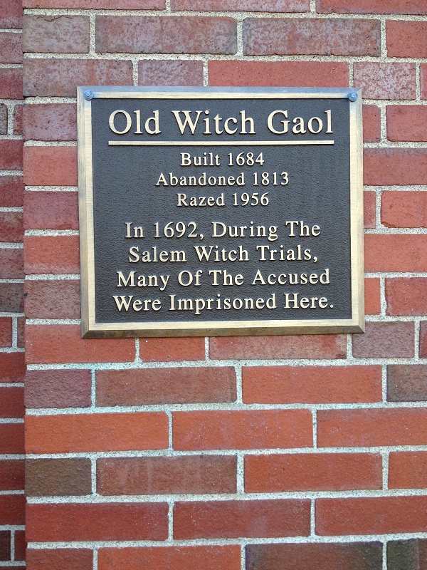Old Salem Jail, Historical Marker, 10 Federal Street, Salem, Mass