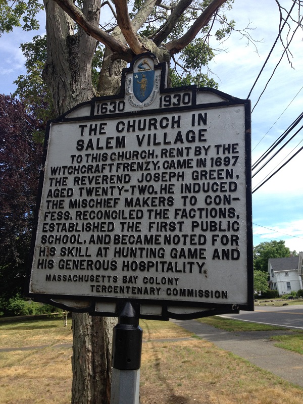 Salem Village Church, Historical Marker, Salem, Mass