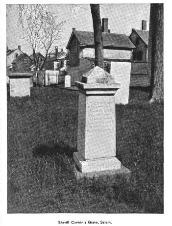 Sheriff Corwin's grave, photo published in the New England Magazine Volume 5, 1892