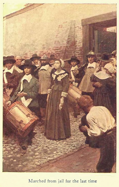 Marched from jail for the last time, illustration by Howard Pyle published in Dulcibel: A Tale of Old Salem, circa 1907