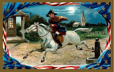 Paul Revere's Ride, postcard, circa 1910