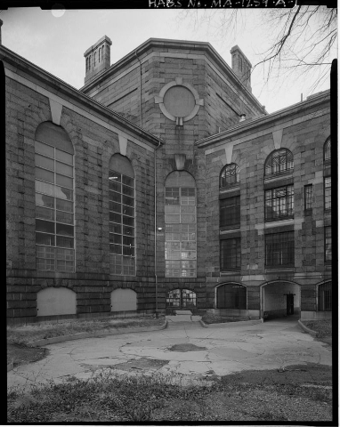 Charles Street Jail, Boston, Mass, photographed by the Historic American Buildings Survey
