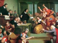 Trial of George Jacobs of Salem for Witchcraft, painting by Tompkins Harrison Matteson, circa 1855
