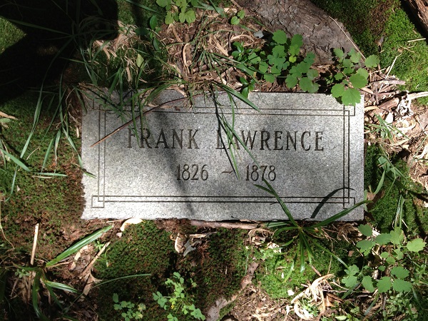 Grave of Frank Lawrence, Danvers State Hospital cemetery, Danvers , Mass
