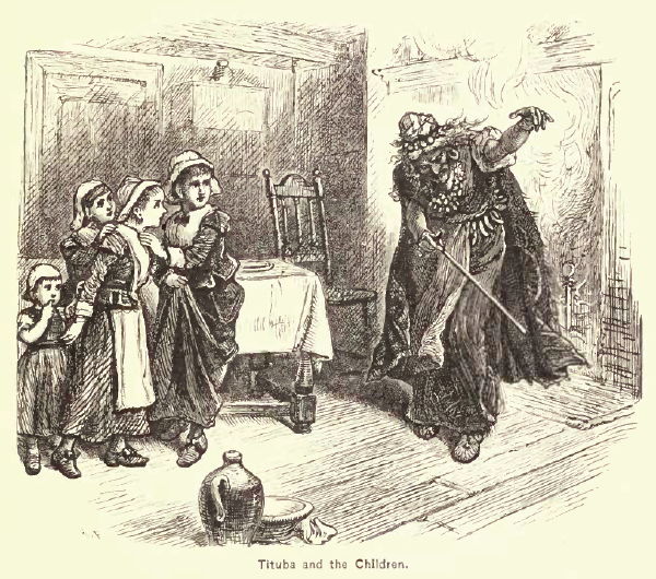 Tituba and the Children, Illustration by Alfred Fredericks published in A Popular History of the United States, circa 1878