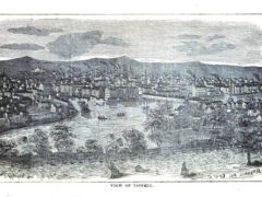 Lowell Mass, illustration published in Illustrated History of Lowell, circa 1868
