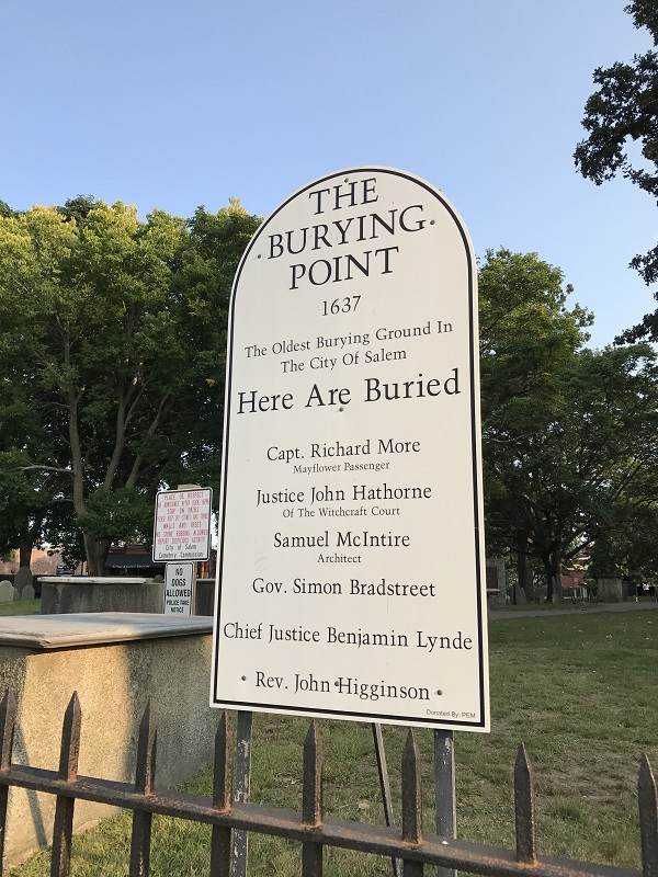Old Burying Point Cemetery in Salem, Massachusetts - History of  Massachusetts Blog