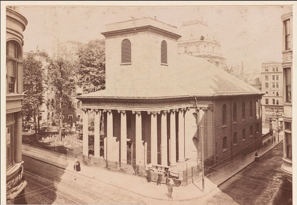 King's Chapel and the burying ground, Boston, Mass, circa 1870 