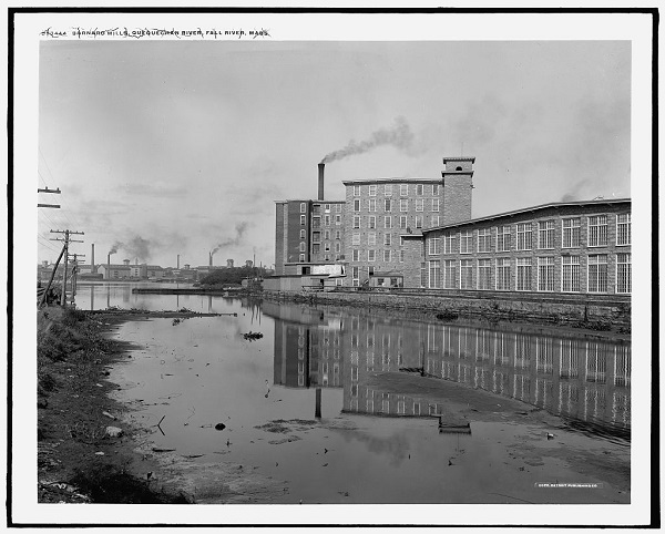 Barnard Mills, Quequechan River, Fall River, Mass, circa 1910
