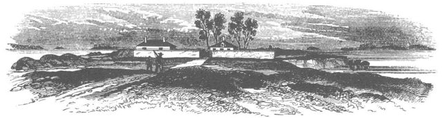 Illustration of Fort Pickering, published in the Pictorial Fieldbook of the War of 1812 in 1869 