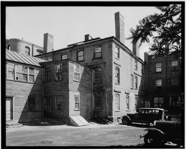 Joshua Ward House, rear, 148 Washington Street, Salem, Mass, circa 1933