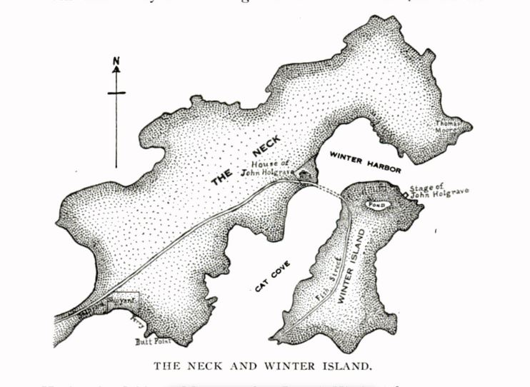 The Neck and Winter Island, Salem, Mass, illustration published in the History of Salem circa 1924