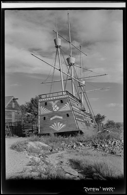 The Arabella ship at Pioneer Village, Salem, Mass, photo by Samuel Chamberlain, date unknown