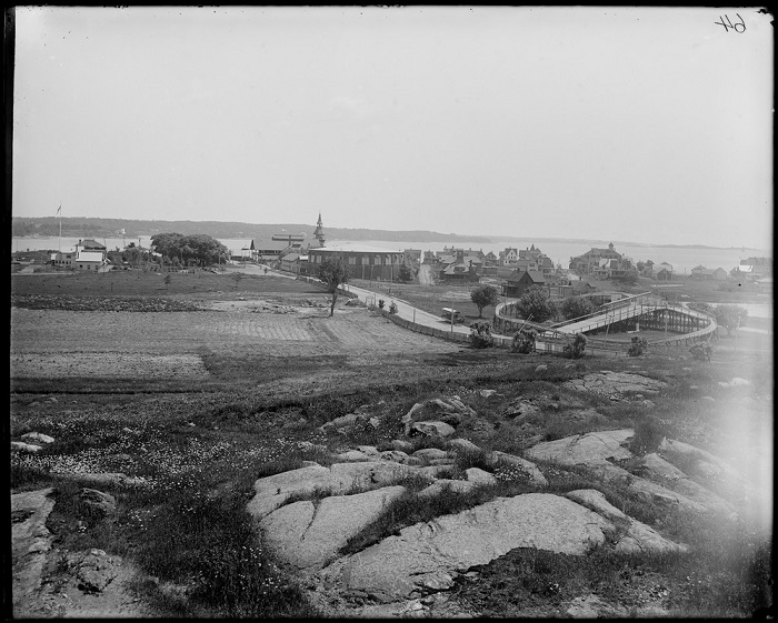 View of Salem Willows from Fort Lee,  photo by Frank Cousins circa 1914
