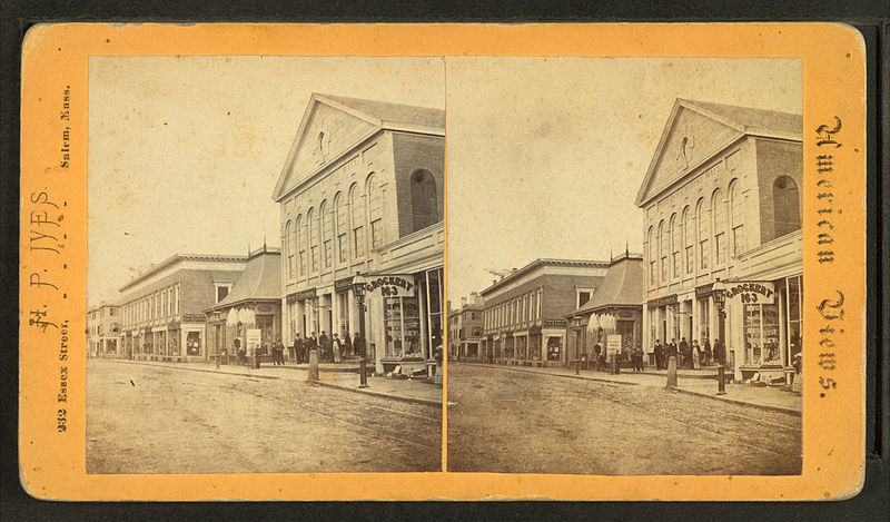 East India Marine Hall and general view, Salem, Mass, circa 19th Century