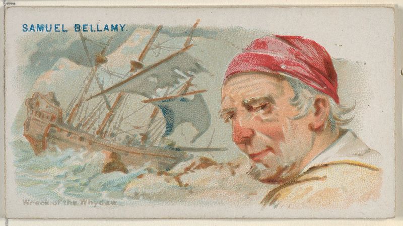 Samuel Bellamy, Wreck of the Whydah, advertisement for Allen & Ginter Cigarettes, circa 1888 