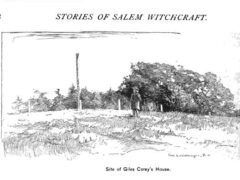 "Site of Giles Corey's House," illustration published in The New England Magazine Volume 5, circa 1892.
