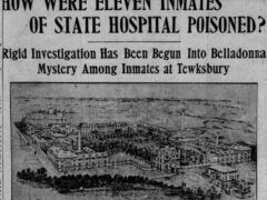 News report about the poisoning at Tewksbury State Hospital. Published in the Boston Post on October 30, 1903.