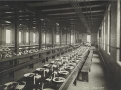 The Tewksbury State Hospital men's dining room in 1903